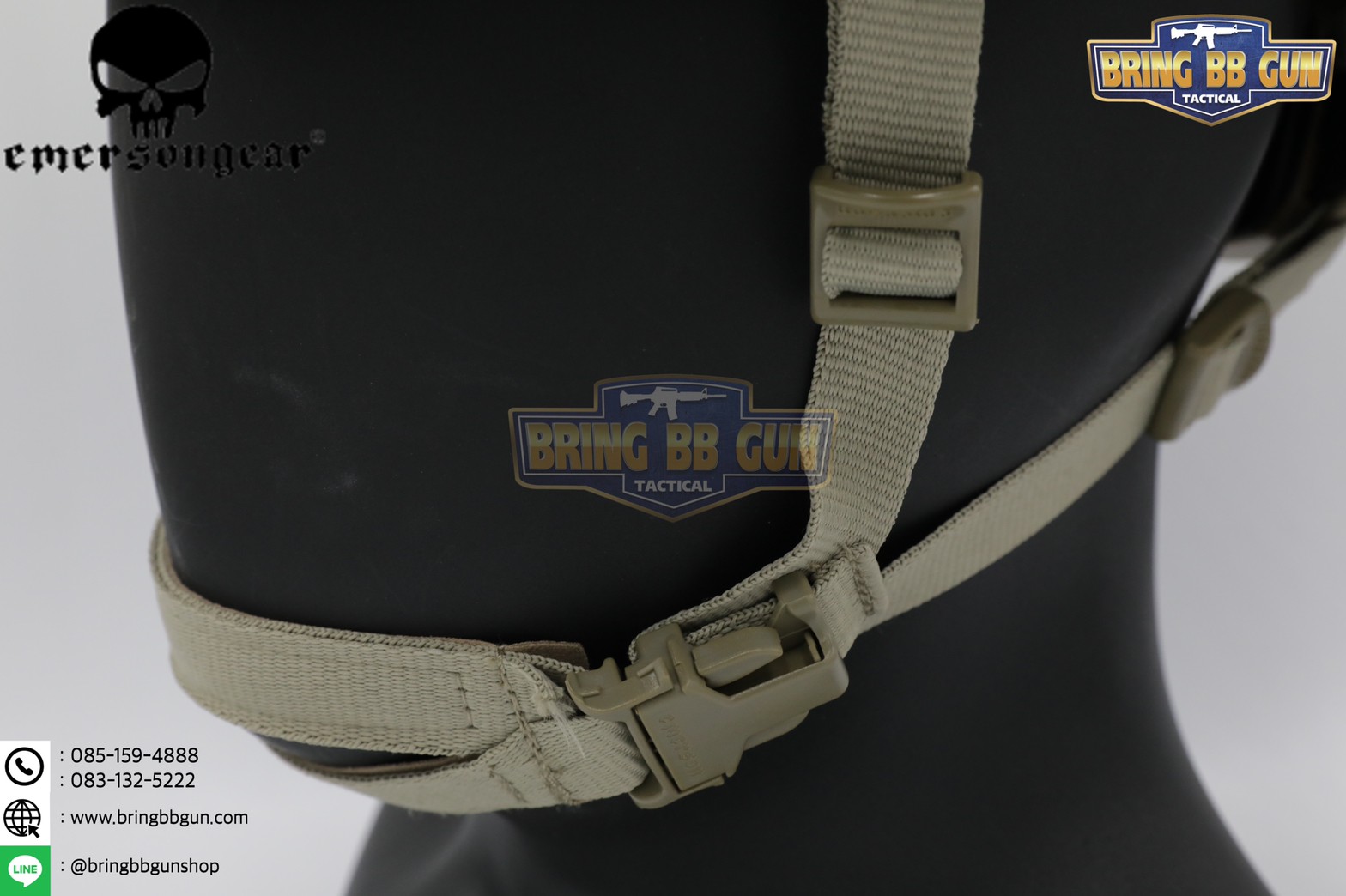 หมวก Fast ยี่ห้อ Emerson + ผ้าคลุมหมวก รุ่น ปรับท้ายทอยได้ (Fast Helmet MH type)