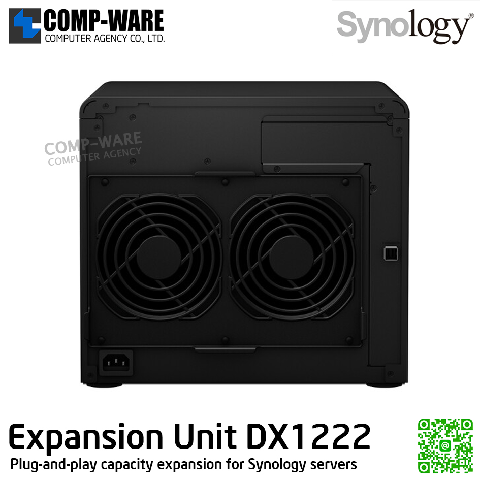 Synology Expansion Unit (12-Bay) DX1222 / No HDD / 5 Year Warranty