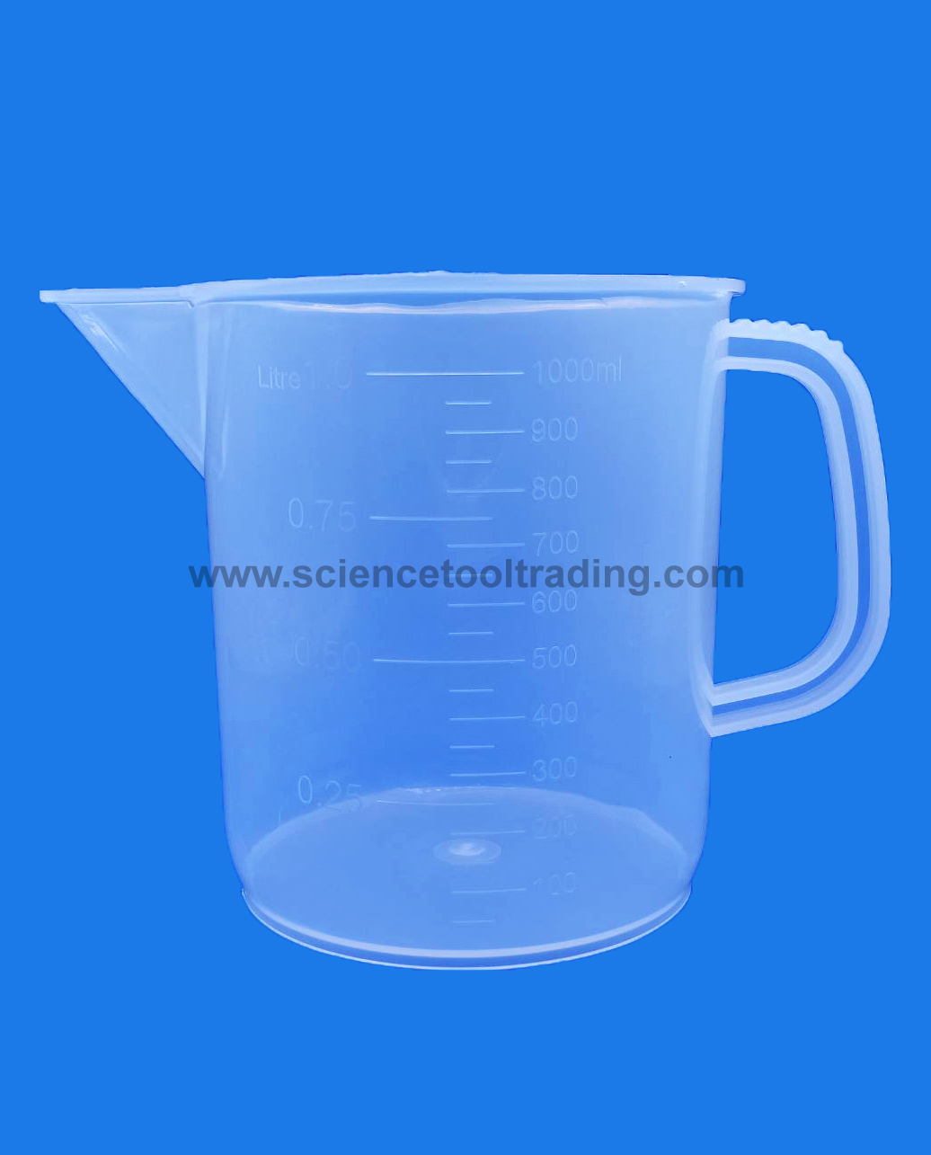 บีกเกอร์ พลาสติกแบบมีหูจับ 1,000 มล. Glassco
