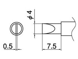 HAKKO ปลายหัวแร้ง รุ่น T11-D4 Shape-4D ใช้กับ HAKKO FX-901