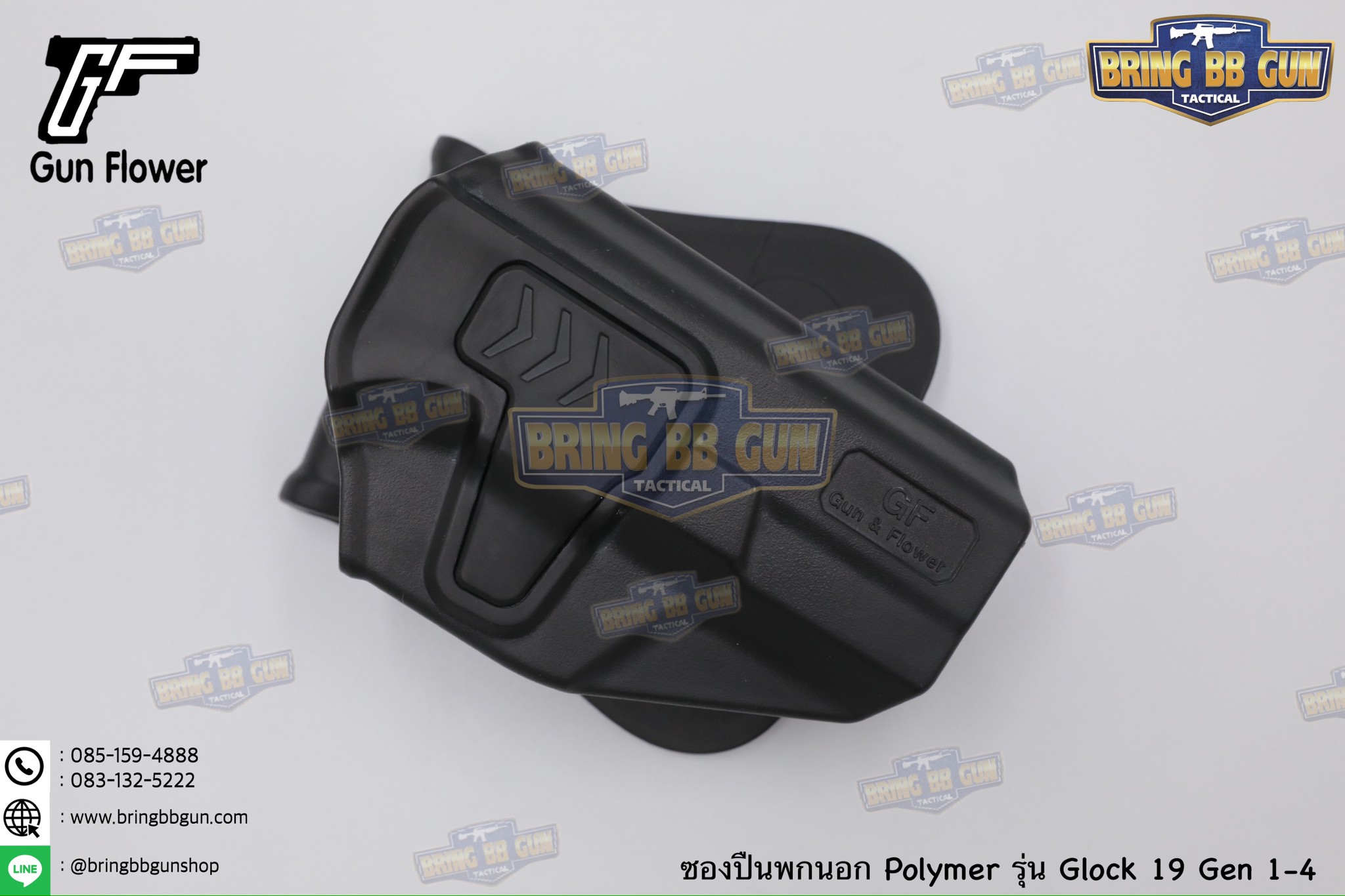 ซองปืนพกนอก Polymer ยี่ห้อ Gun&Flower รุ่น Glock19 Gen 1-4