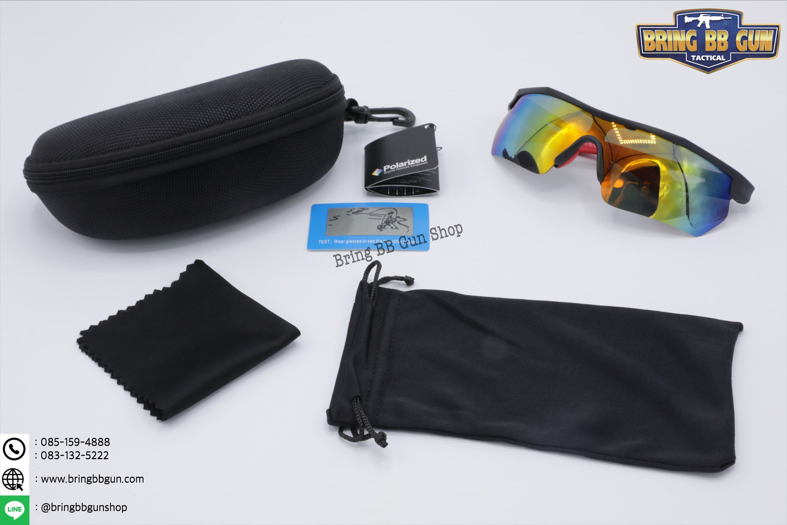 แว่นกันแดด เลนส์ Polarized (เลนส์โพลาไรซ์) รุ่น ทรงสปอร์ต