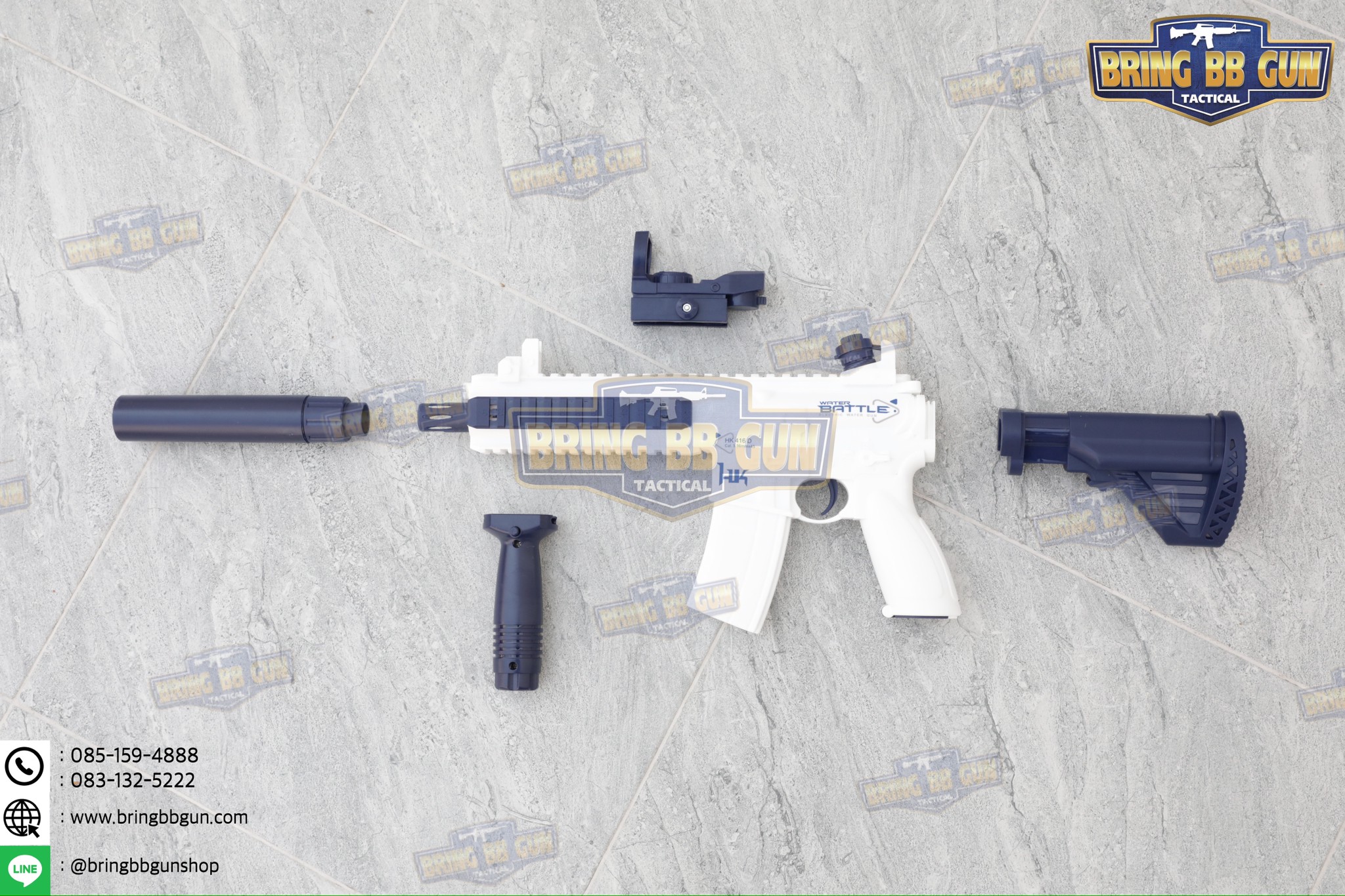 ปืนฉีดน้ำไฟฟ้า รุ่น HK416 (ปืนฉีดน้ำของเล่น) (ปืนฉีดน้ำอัตโนมัติ) (ยิงได้ต่อเนื่อง)