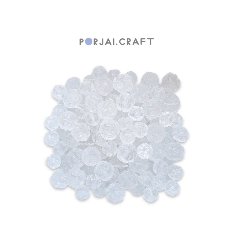 Clear Quartz Lotus Bead ลูกปัดดอกบัวควอตซ์ใส