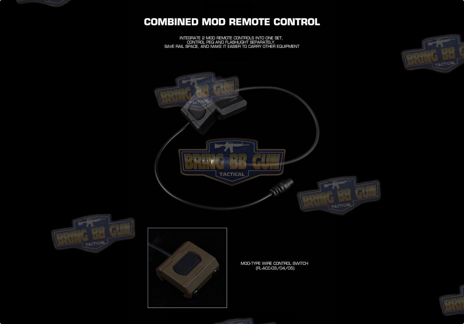 เคสสวิตซ์หางหนูแบบคู่ จับราง Picatinny (เอียง45องศา) (เคสสวิตซ์หางหนู2ทาง) (Dual Picatinny Offset for Modbutton Lite)