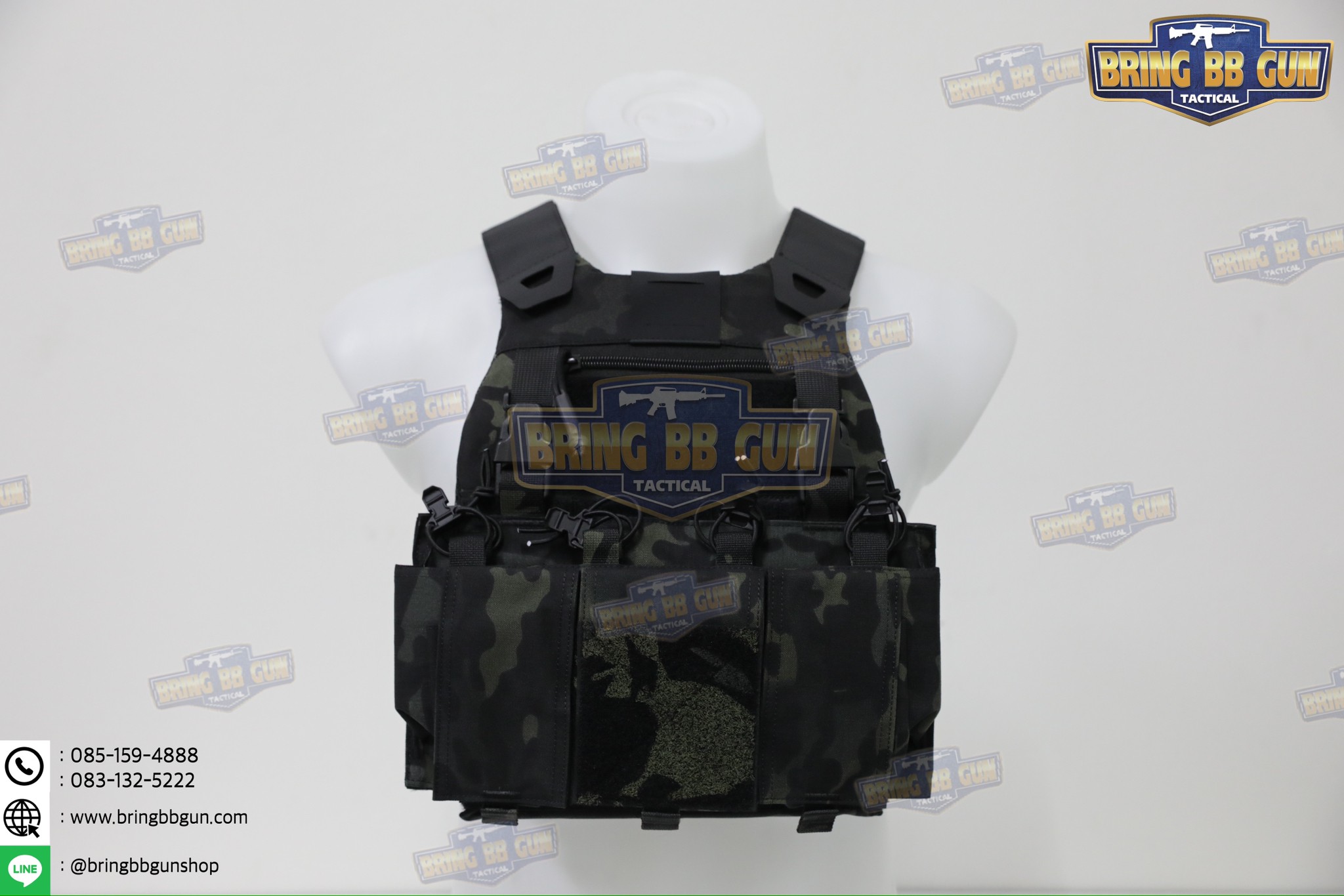 เสื้อเวส FCSK 2.1 (เสื้อเวส FCSK 2.0 + เพ้าแม็กกาซีน4ช่อง) (FCSK 2.1 Plate Carrier) (FCSK 2.0 + 5.56 Quadruple Mag Plate)