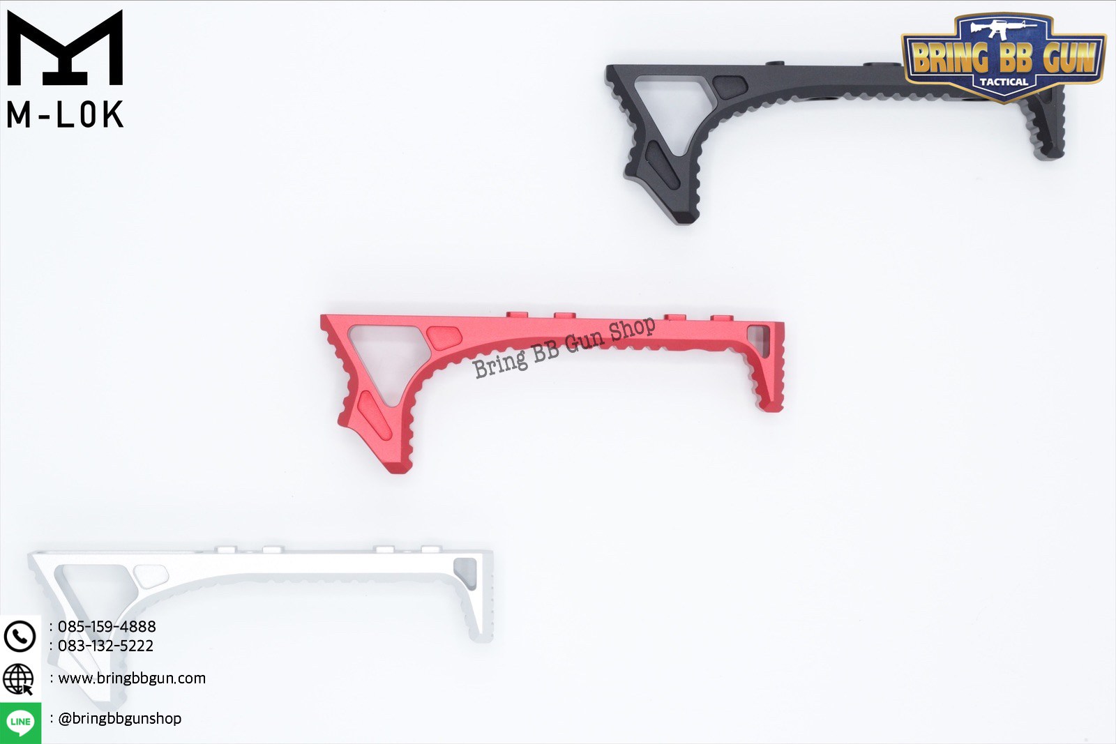 กริ๊ปมือหน้า ยี่ห้อ Castellan รุ่น Curve Foregrip CNC M-Lok (ใช้ได้กับชุดหน้าระบบราง M-Lock เท่านั้น)