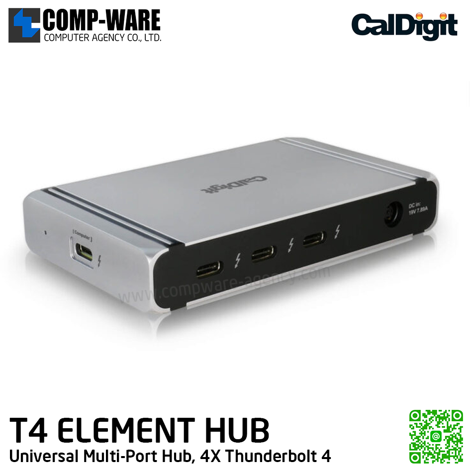 CalDigit Thunderbolt 4 Element Hub - Universal Multi-Port Hub (4xThunderbolt 4) รับประกัน 1 ปี