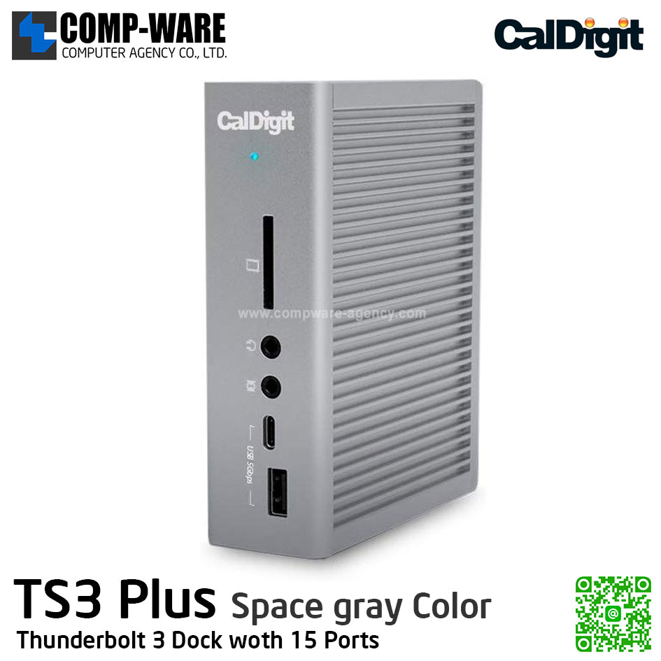 CalDigit Thunderbolt™ Station 3 Plus (15 Ports of Extreme Connectivity) TS3Plus (Space Gray Color) รับประกัน 1 ปี // เฉพาะสั่งแบบ PRE-ORDER เท่านั้น