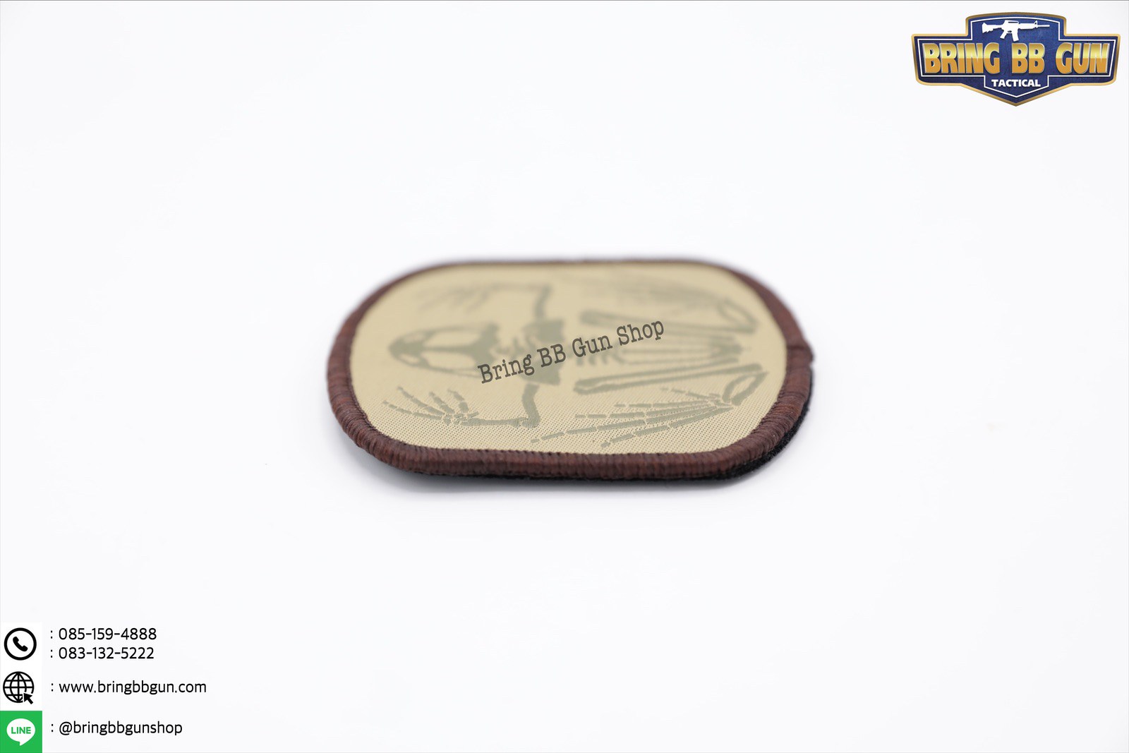 Patches (ด้านหลังมีตีนตุ๊กแก) ลาย Navy Seal Frog Skeleton (ลายโครงกระดูกกบ)