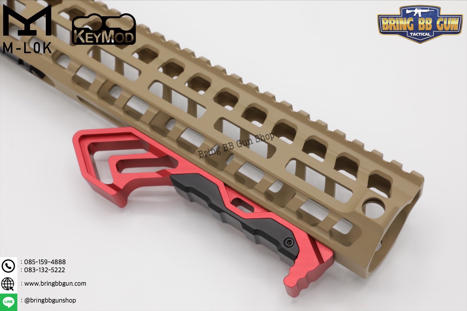 กริ๊ปมือหน้า Tyrant งาน CNC (ใช้ได้กับชุดหน้าระบบราง M-Lok และ Keymod)