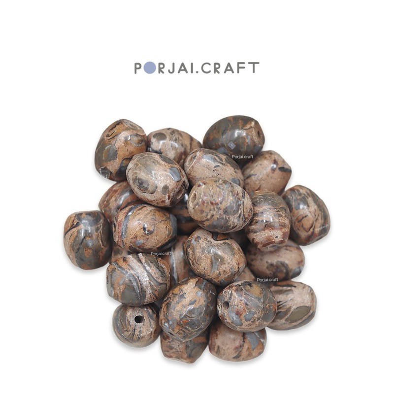 Opal Jasper Barrel Bead ลูกปัดแจสเปอร์ 12mm