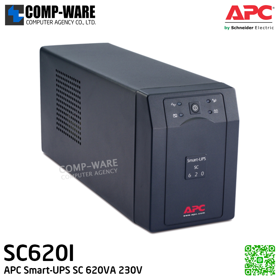 APC Smart-UPS SC 620VA/390Watt , 230V Tower, APC-SC620I / 3Y Onsite 5x8