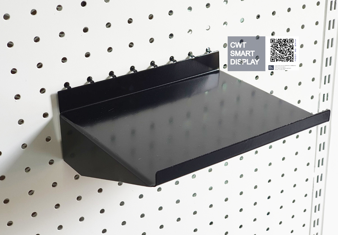 0660 ชั้นวาง Pegboard สำหรับรองเท้า/หนังสือ เล็ก สีดำ