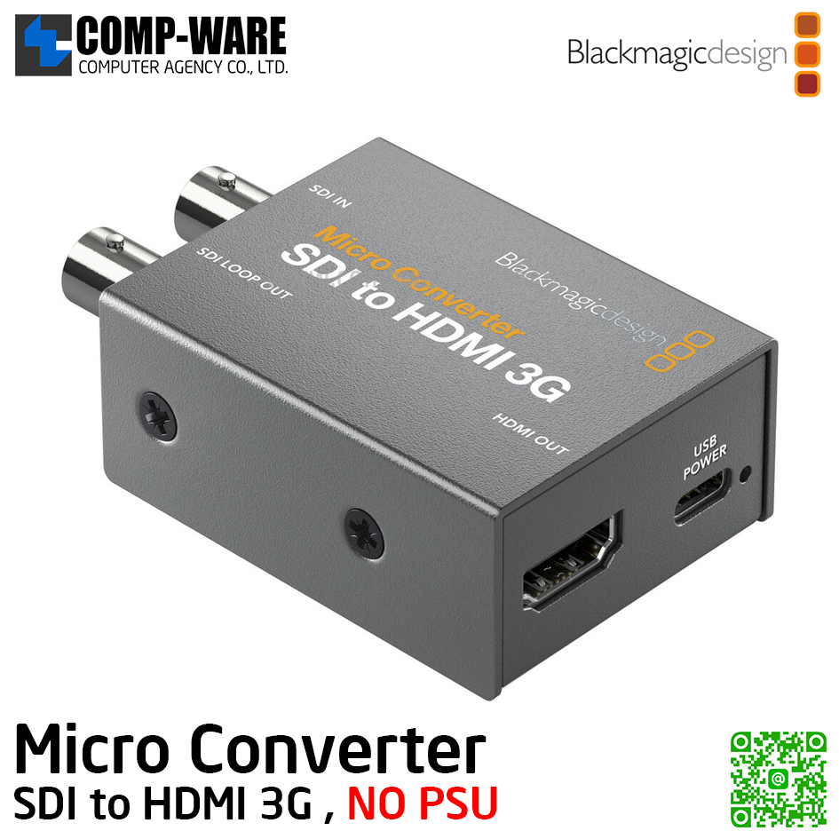 Blackmagic Micro Converter SDI to HDMI 3G ,No PSU รับประกัน 1ปี