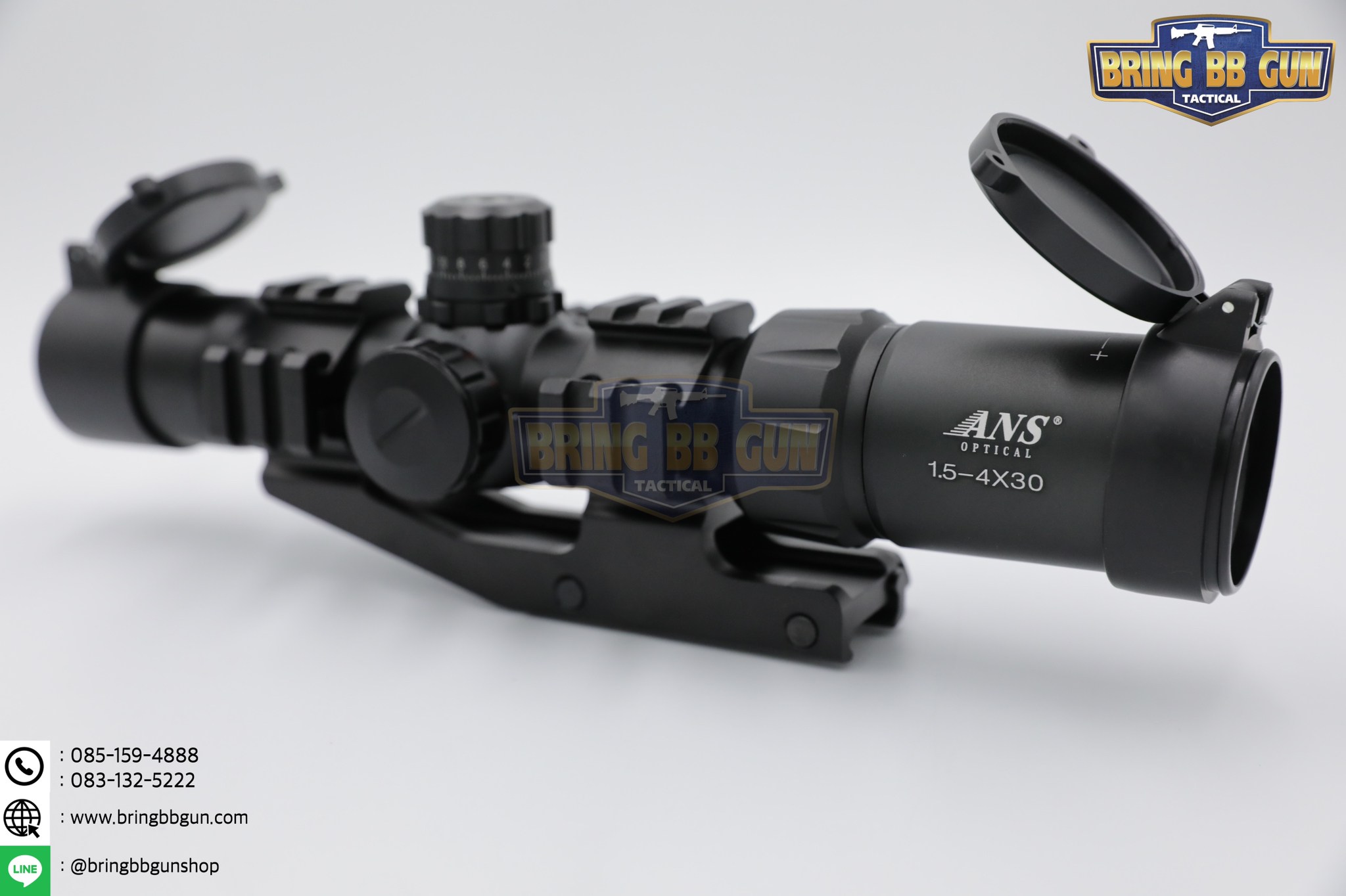 สโคปยิงไว 1.5-4x30 ยี่ห้อ ANS (CQB Scope 1.5-4x30) เป้ามี2แบบให้เลือก #Mil-Dot (เป้าเครื่องหมายบวก) #Arrow Reticle (เป้าลูกศร)