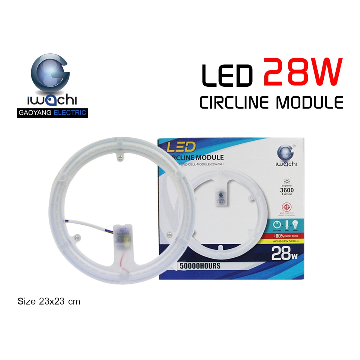 แผงไฟ IWC-CELL-MODULE-28W-WH แสงขาว