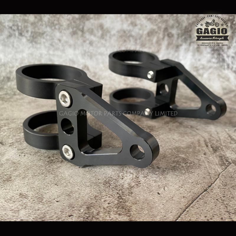 หูช้าง ขาจับไฟหน้า CNC แบบสั้น จับแกนโช้คขนาด 41 มม