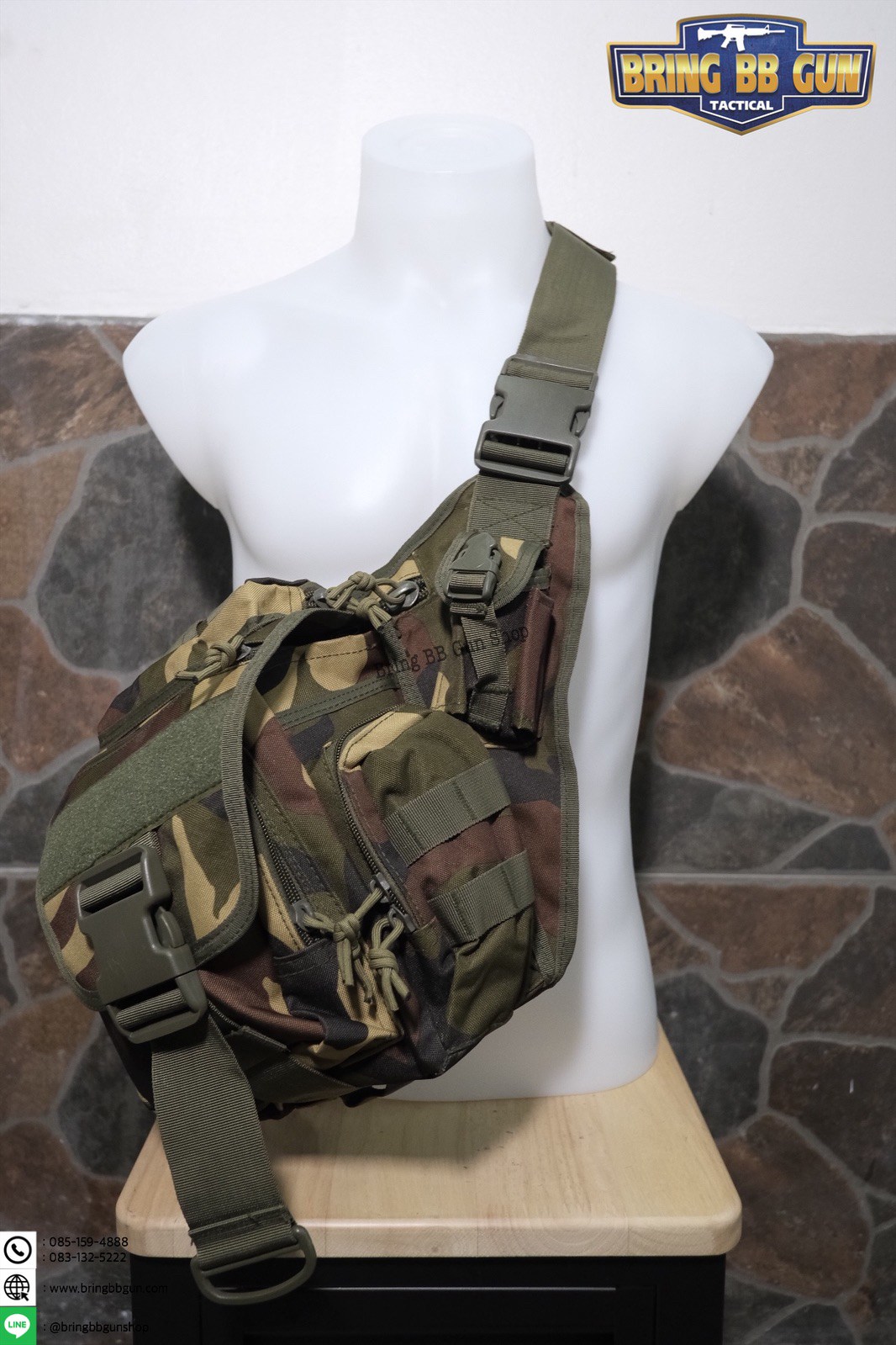 กระเป๋าสะพายข้าง-คาดอก รุ่น ทรงสามเหลี่ยม (เป้สะพายหลัง)