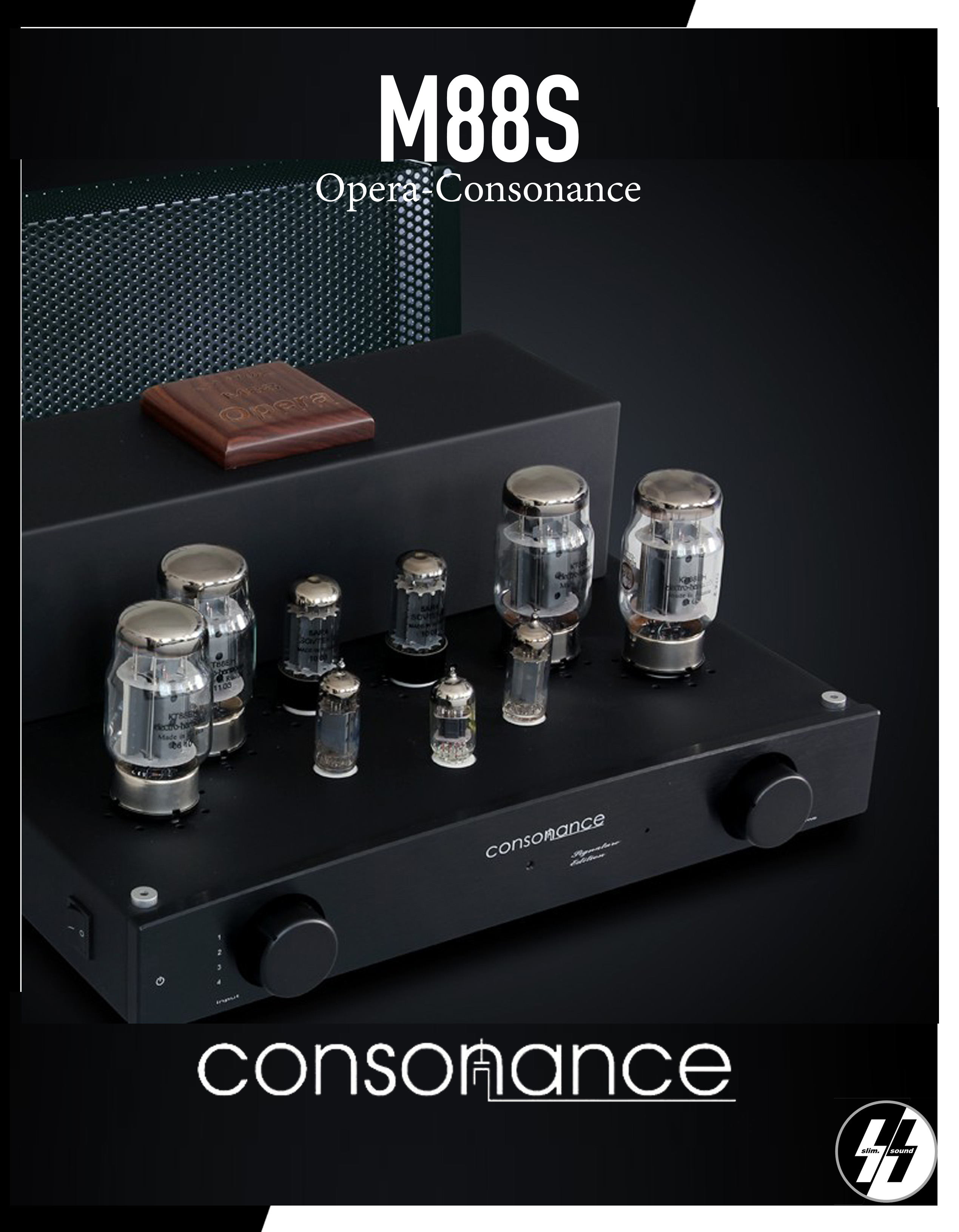 แอมป์หลอด | Opera-Consonance - M88S | Vacuum Tube KT88 x 4 | 39 Watt (RMS 1kHz)