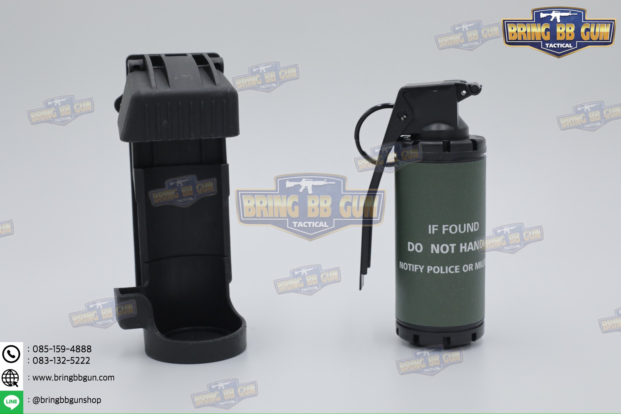 ระเบิดควัน แบบ Dummy + Smoke Grenade Pouch (ระเบิดควัน + ซองใส่ระเบิดควันแบบปลดไว) (Smoke Grenade) (Gernade Pouch) (Quick Release Grenade Pouch)