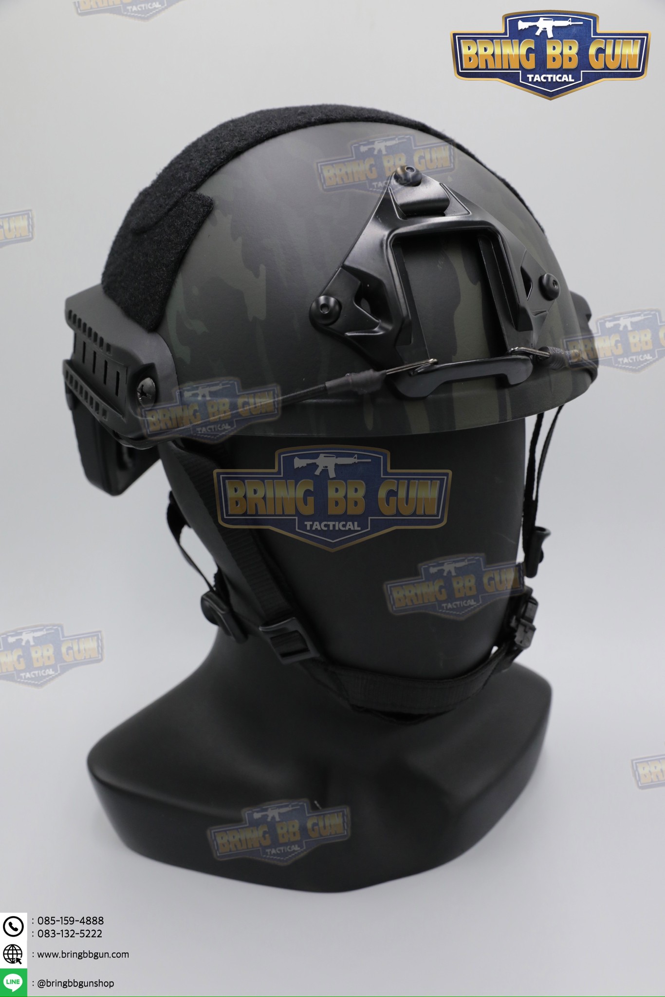 หมวก Fast ปรับท้ายทอยได้(หมวกฟาส) (Fast Helmet MH type) รุ่น Upgrade Version No holes ปรับรัดท้ายทอย