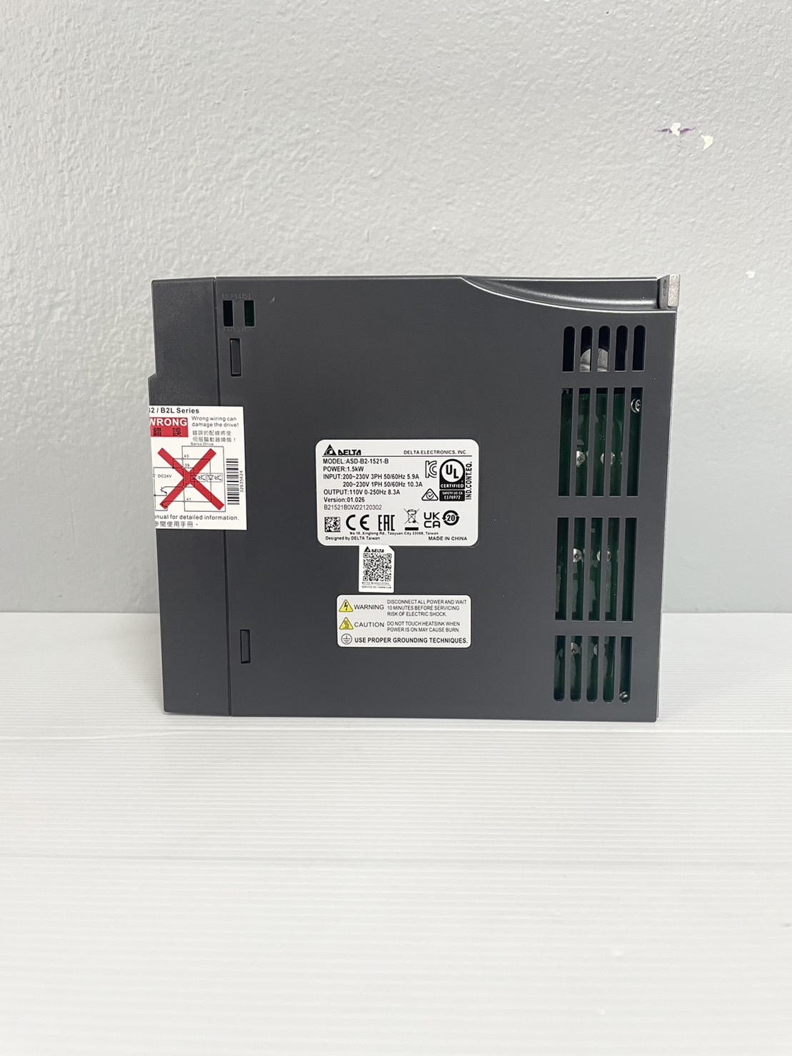 Delta AC Servo Drive ASD-B2-1521-B 1.5kw 220V 1-Phase