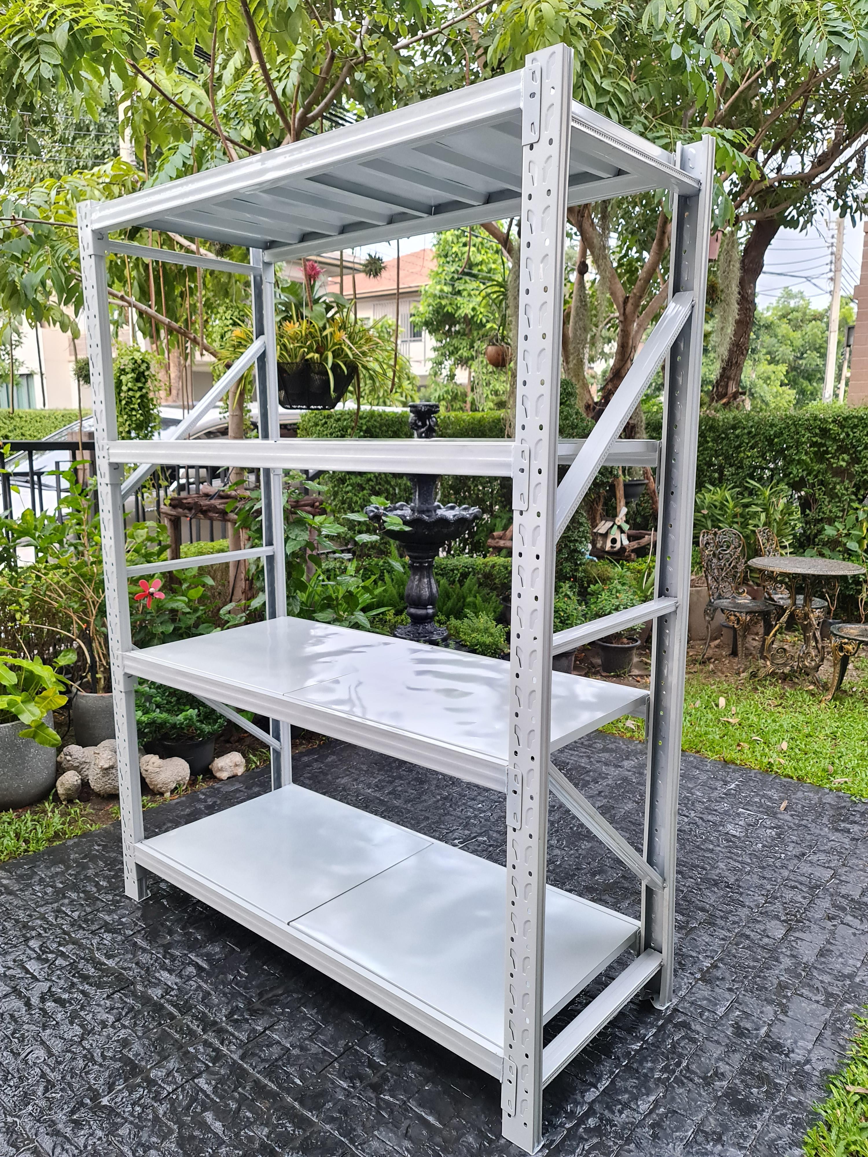 ชั้นวางเหล็ก Micro Rack W150 x D60 x H200 cm. สีขาว(อมเทา)