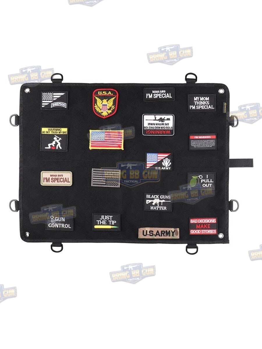 แผงตีนตุ๊กแกสำหรับเก็บ Patch (สามารถพับเก็บได้) แผง Velcro สำหรับเก็บ ป้าย,Patch