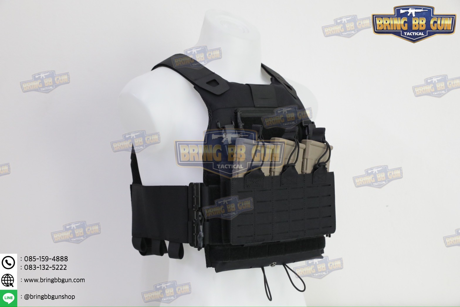 เสื้อเวส FCSK 3.6 (เสื้อเวส FCSK 3.0 + เพ้าแม็กกาซีน UTA (5.56 แบบ3ช่อง)) (FCSK 3.6 Plate Carrier) (FCSK 3.0 + UTA Front Flap)