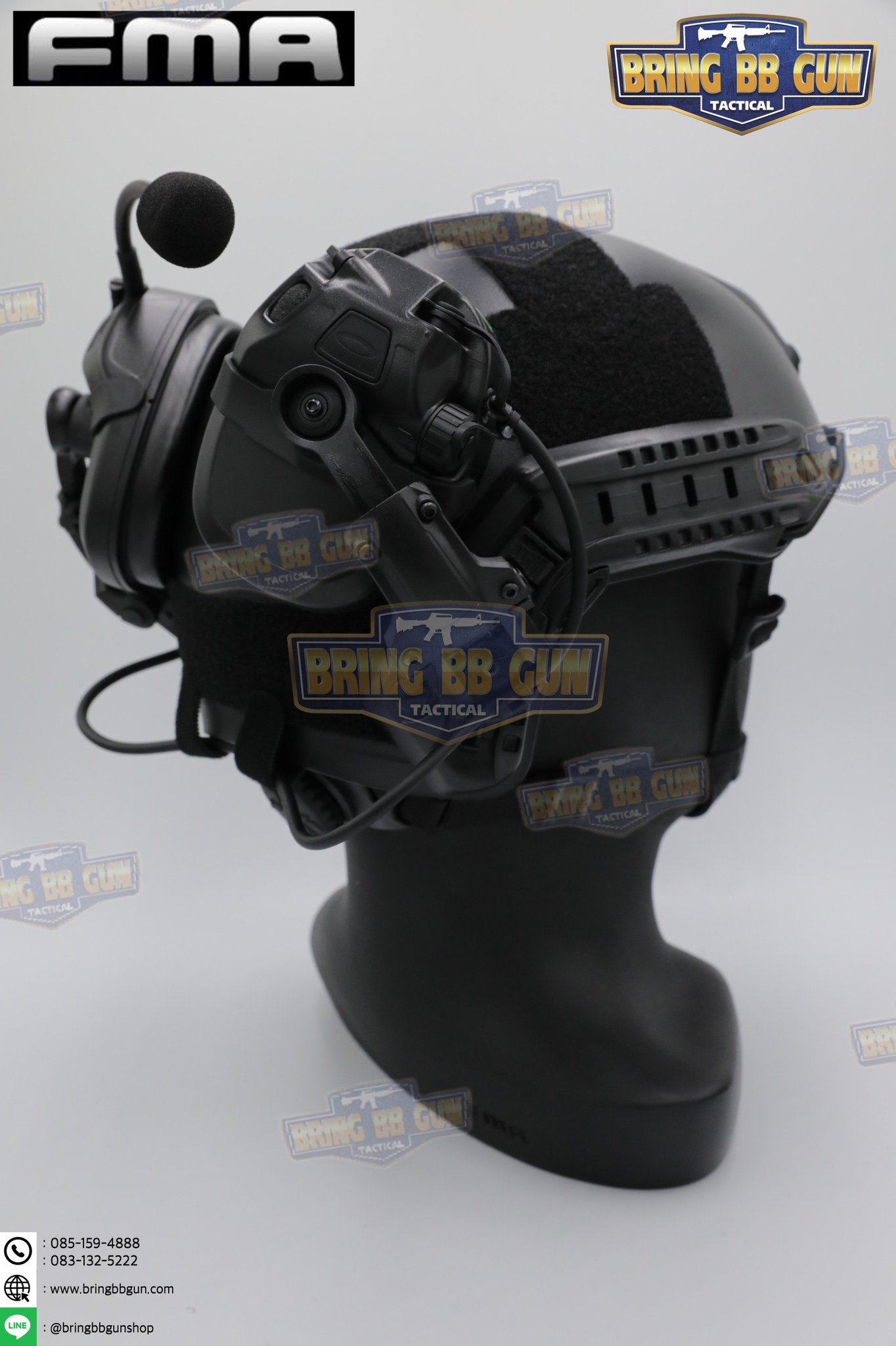 หูฟังสื่อสารตัดเสียงได้ ทรง Ops-Core AMP ยี่ห้อ FMA (FCS AMP tactical communication shooting headset noise reduction) (AMP)