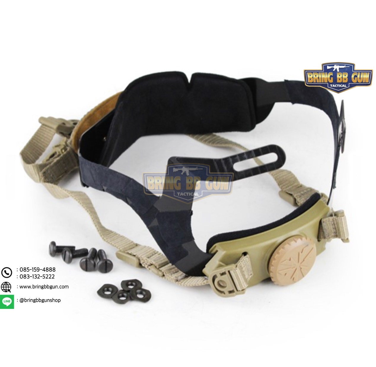 ชุดสายรัดคางปรับท้ายทอยได้ (Cingulate System For Head Locking) ชุดสายรัดคาง แบบปรับขนาดได้ (Helmet Adjustable Strap)