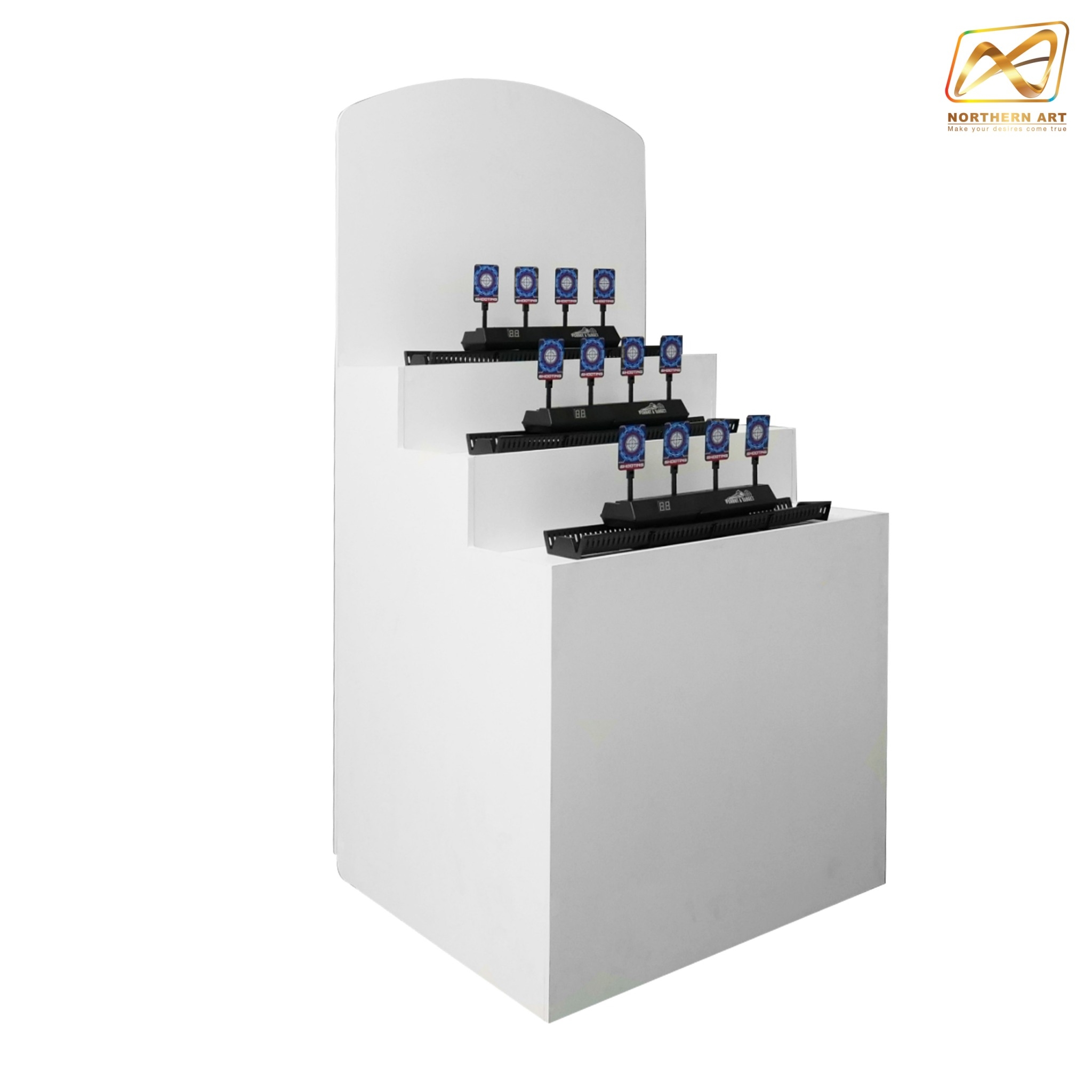 ตู้เกมส์ CARNIVAL เกมส์ยิงเป้าเคลื่อนที่ ขนาด (W) 80 x (L)64 x (H)160 cm. พร้อมเป้าเคลื่อนที่4แผ่น 3 ชุด ปืนกระสุนยาง 2 ชุด