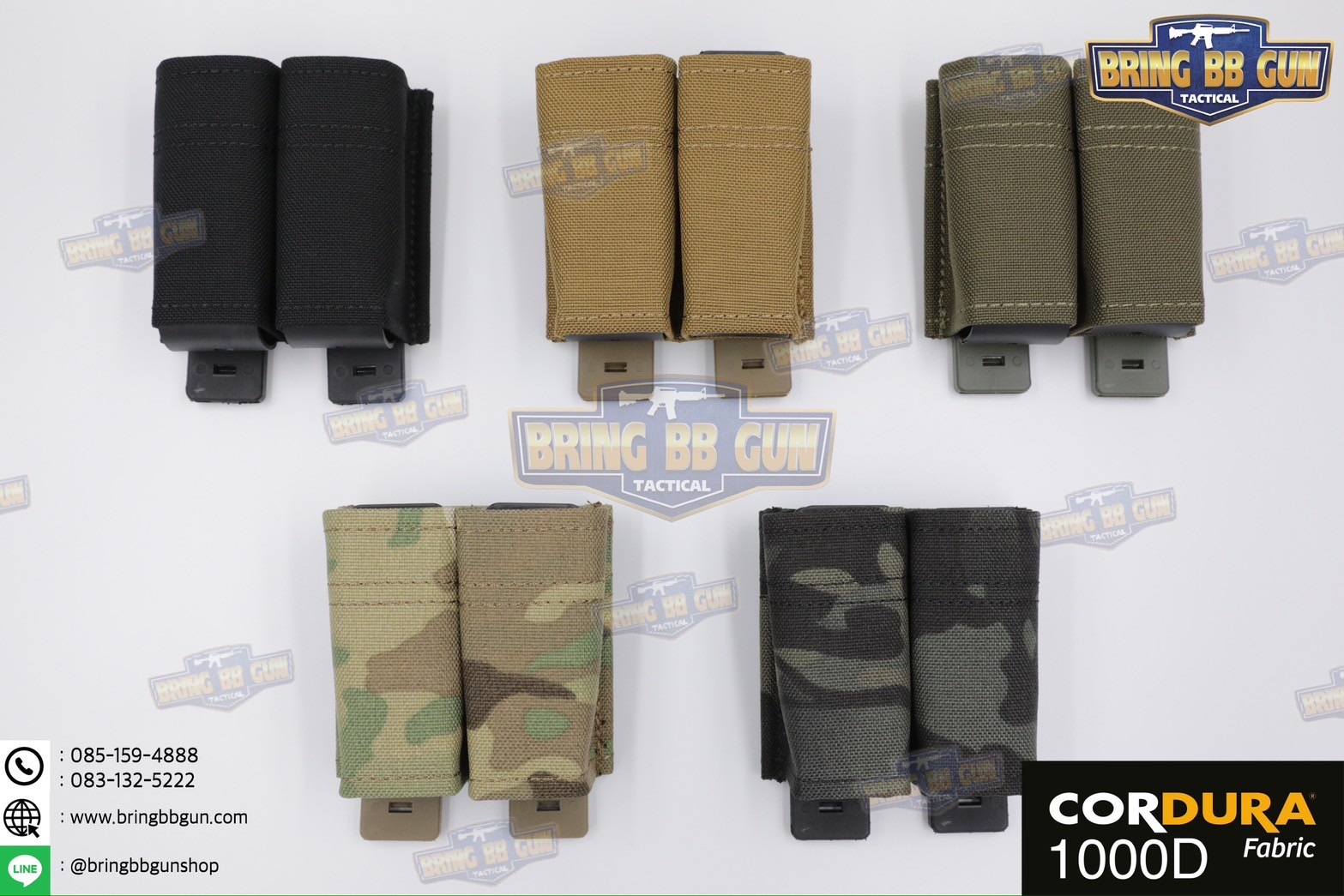 เพ้าแม็กกาซีนปืนสั้นแบบคู่ ทรง ESS รุ่น 9mm. (ซองแม็กกาซีนแบบคู่ ESS รุ่น 9mm.) (FAST 9mm. Double Soft Pouch)