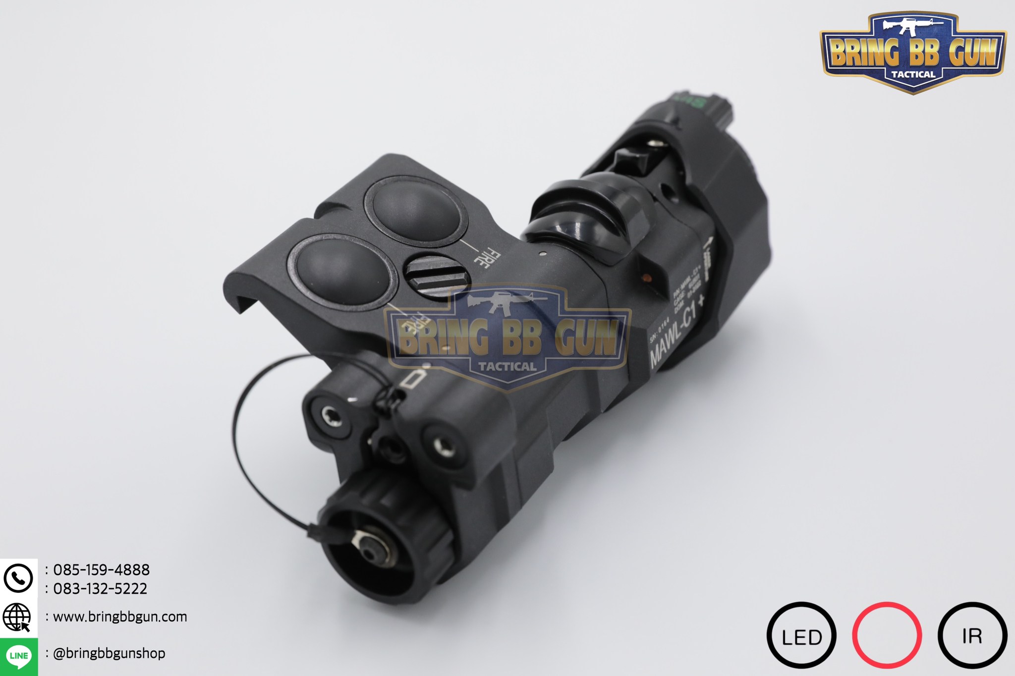 กล่องไฟฉาย+เลเซอร์ชี้เป้า+ไฟฉายIR+เลเซอร์ชี้เป้าIR (อุปกรณ์เล็งช่วยส่องสว่าง) B.E. Meyer รุ่น MAWL-C1+