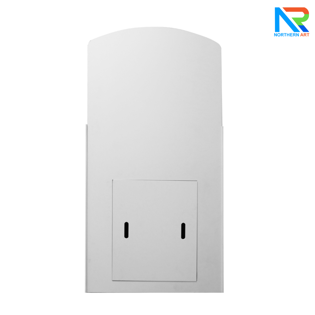 เช่าชั้นวางพลาสวูดขั้นบันได ขนาด (W) 80 x (L)64 x (H)160 cm. มีล้อเลื่อนพร้อมตู้เก็บของด้านหลัง