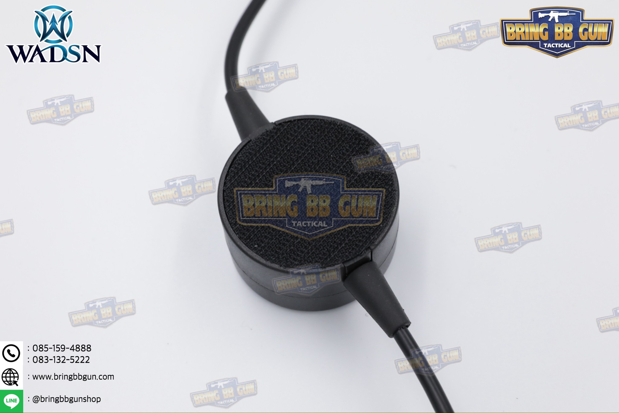 สาย PTT ทรง TCI Tactical ยี่ห้อ WADSN (สาย Push to Talk) (สาย PTT ทรง TCI Tactical) (Tactical PTT (Press-to-Talk) for High-Impedance Headsets) (PTT Military Standard Version)