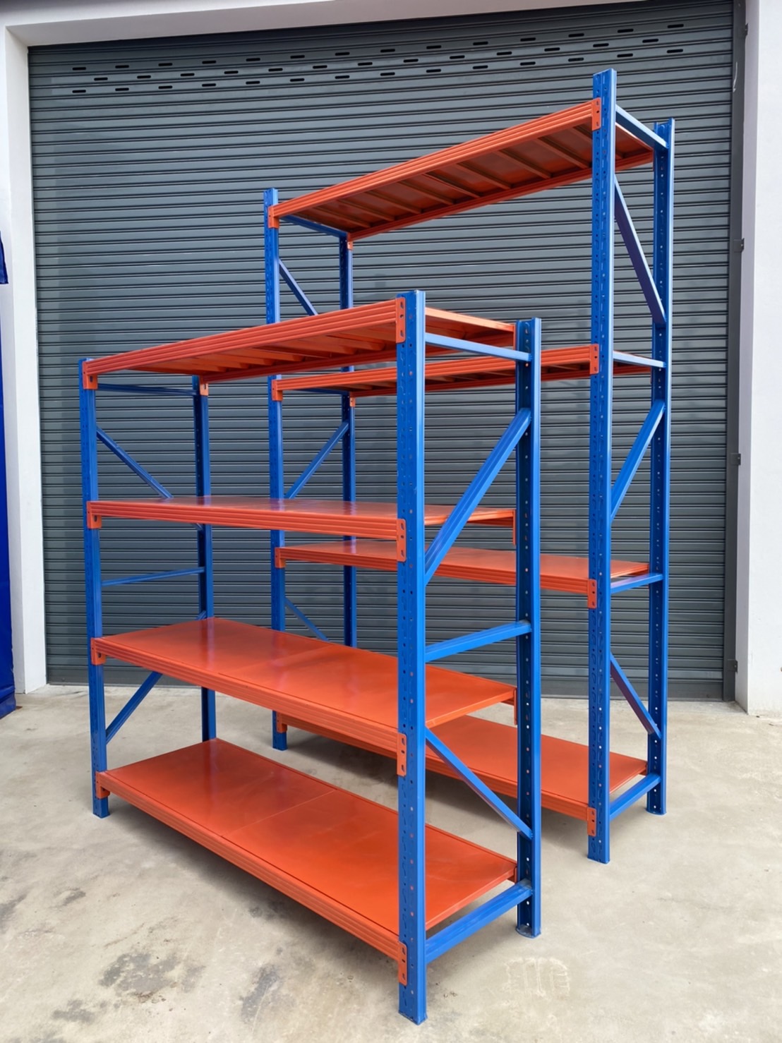 ชั้นเหล็ก W200 x D60 x H200 cm. 300kg/ชั้น (สีทูโทน ส้ม/น้ำเงิน)