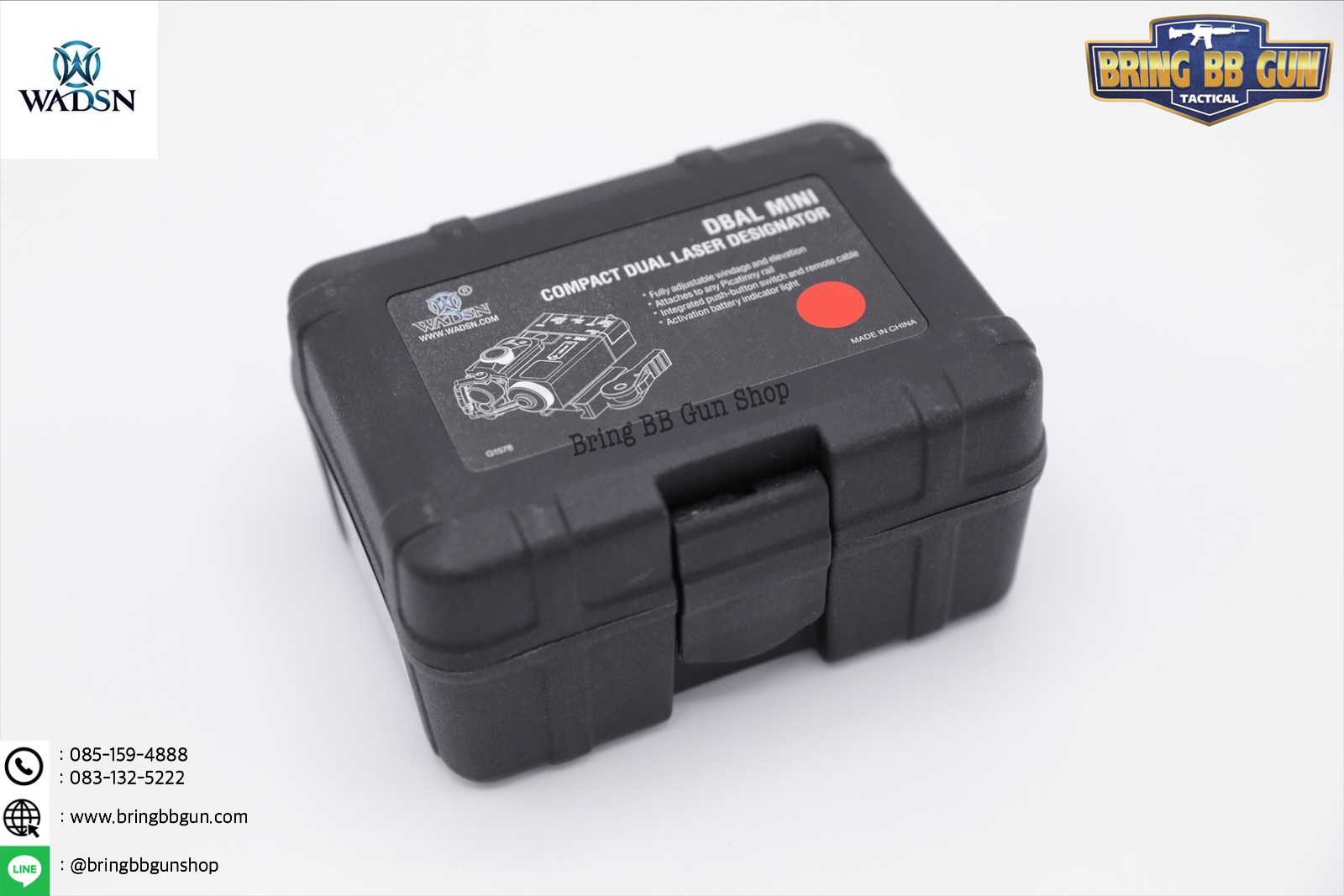 กล่องเลเซอร์ชี้เป้า(เลเซอร์สีแดง) DBAL MIni ยี่ห้อ WADSN รุ่น บอดี้อลูมิเนียม Dbal-Mini Aiming Devices (Red&IR Laser)