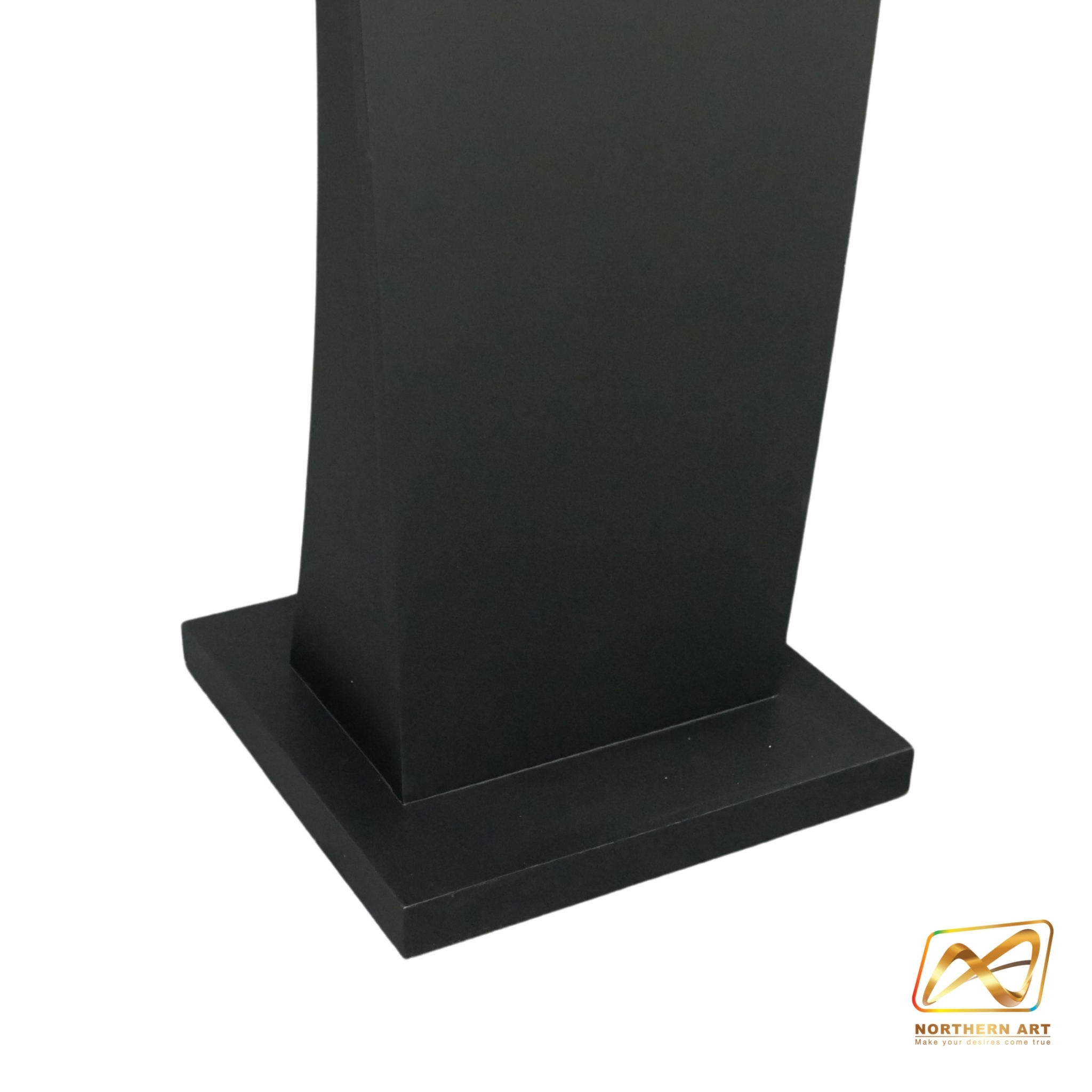 โพเดียมไม้ สีดำ ขนาด (W) 50 x (L) 40 x (H) 120ซม.TOP เอียง พร้อมชั้นวางของ