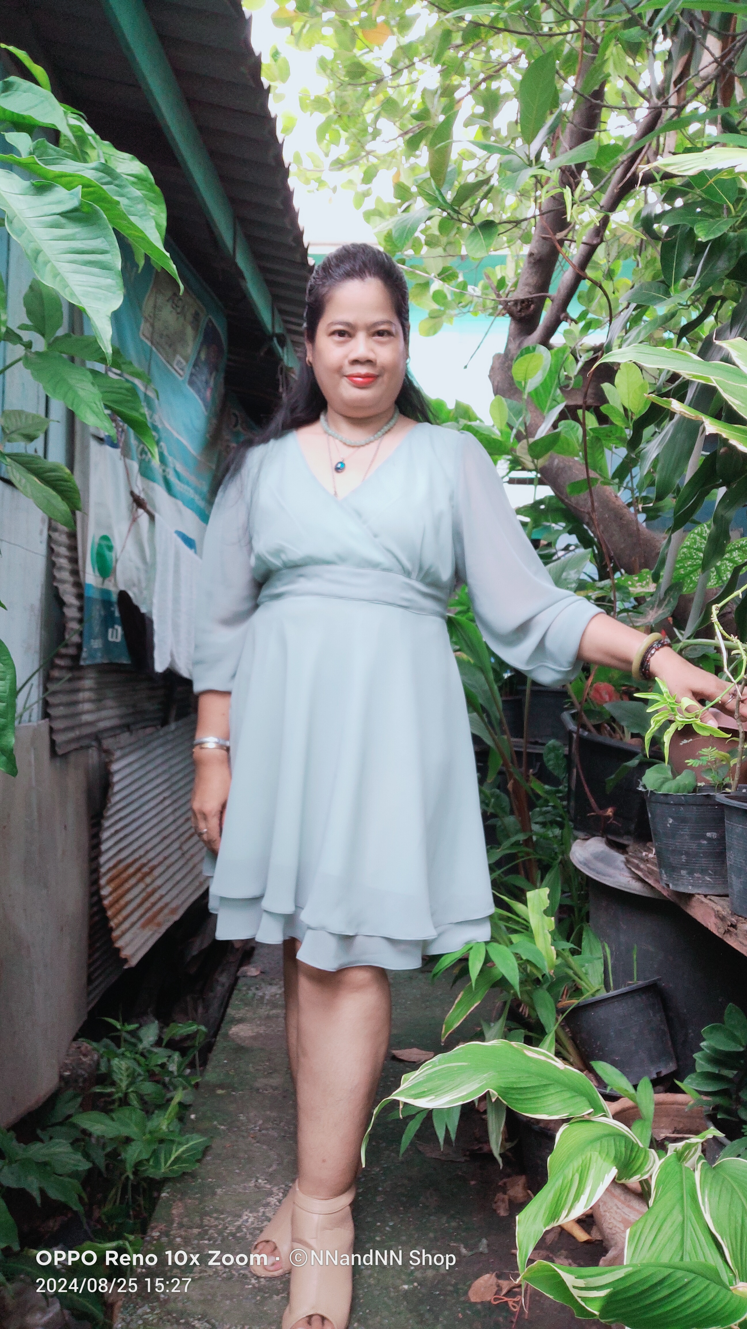 NNandNN Shop 13 0005 เดรสรสผ้าชีฟองกระโปรงย้วย