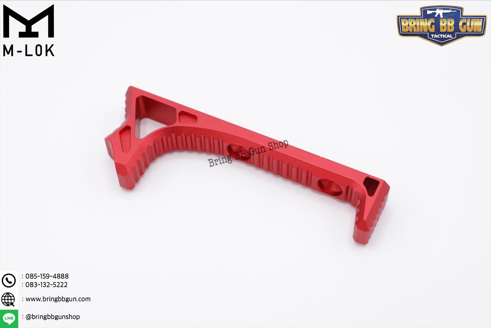 กริ๊ปมือหน้า ยี่ห้อ Castellan รุ่น Curve Foregrip CNC M-Lok (ใช้ได้กับชุดหน้าระบบราง M-Lock เท่านั้น)