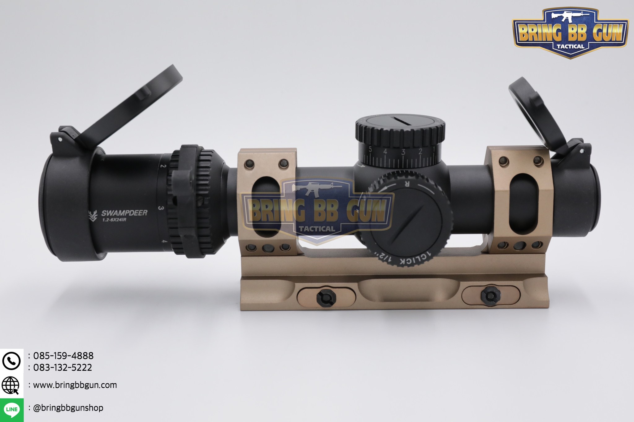 ขาจับกล้องคู่แบบปลดไว (ไซค์เล็ก) Scope AR Recon QD Mount ขาจับกล้องขนาดวง 25 และ 30mm. รุ่นปลดไว จับราง 20 mm.