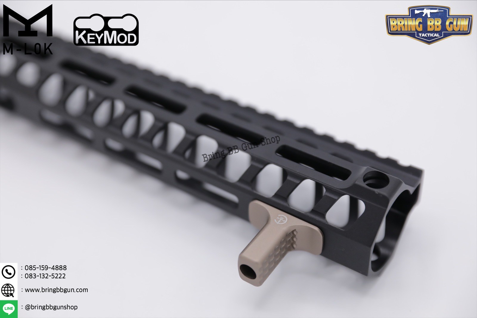 กริ๊ปมือหน้า (Angled Foregrip) ยี่ห้อ Impact Weapons Components M-Lok/Keymod Barrier Hand Stop (ใช้ได้กับชุดหน้าระบบราง M-Lock และ Keymod)