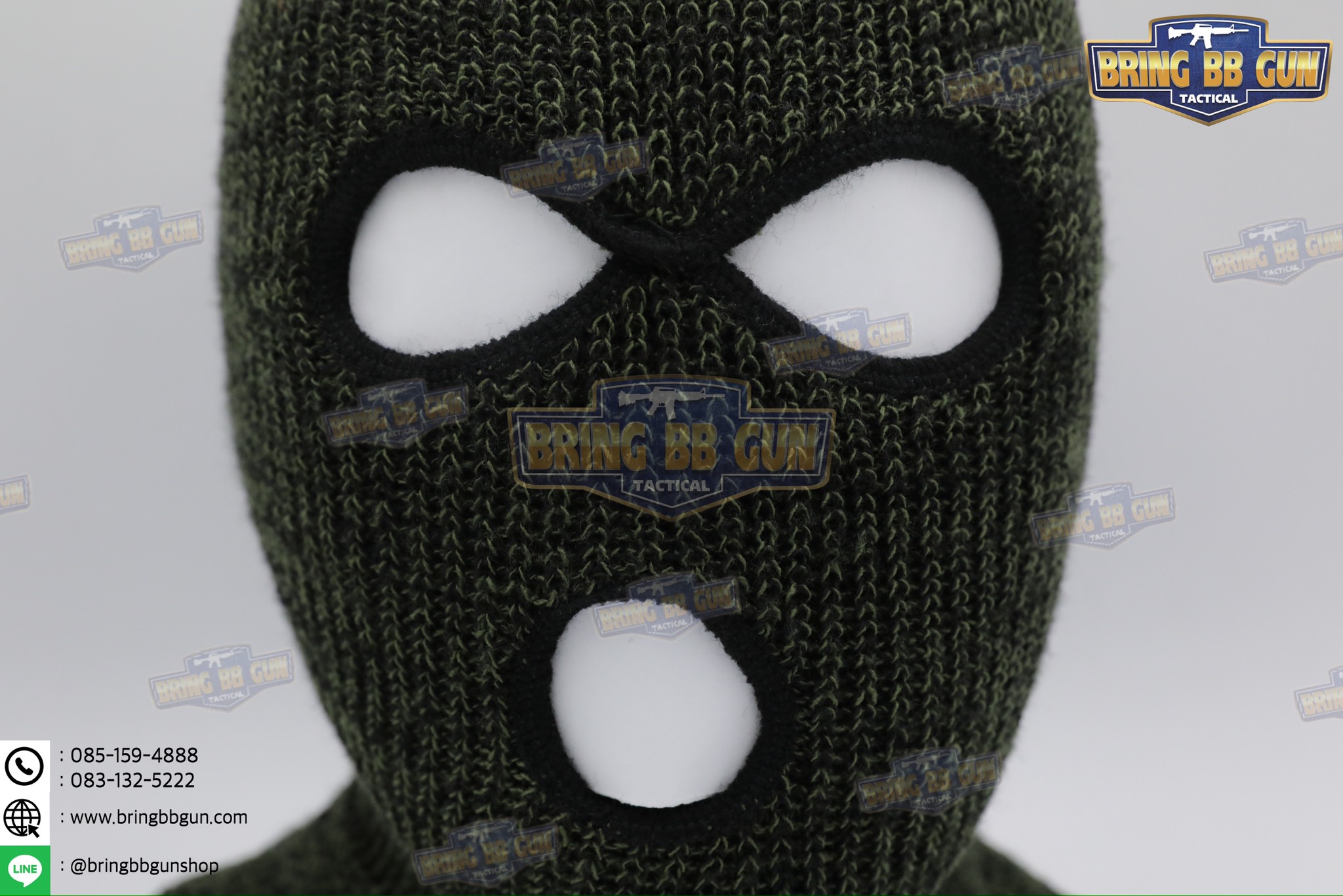 โม่งไหมพรม 3รู แบบผ้าหนา