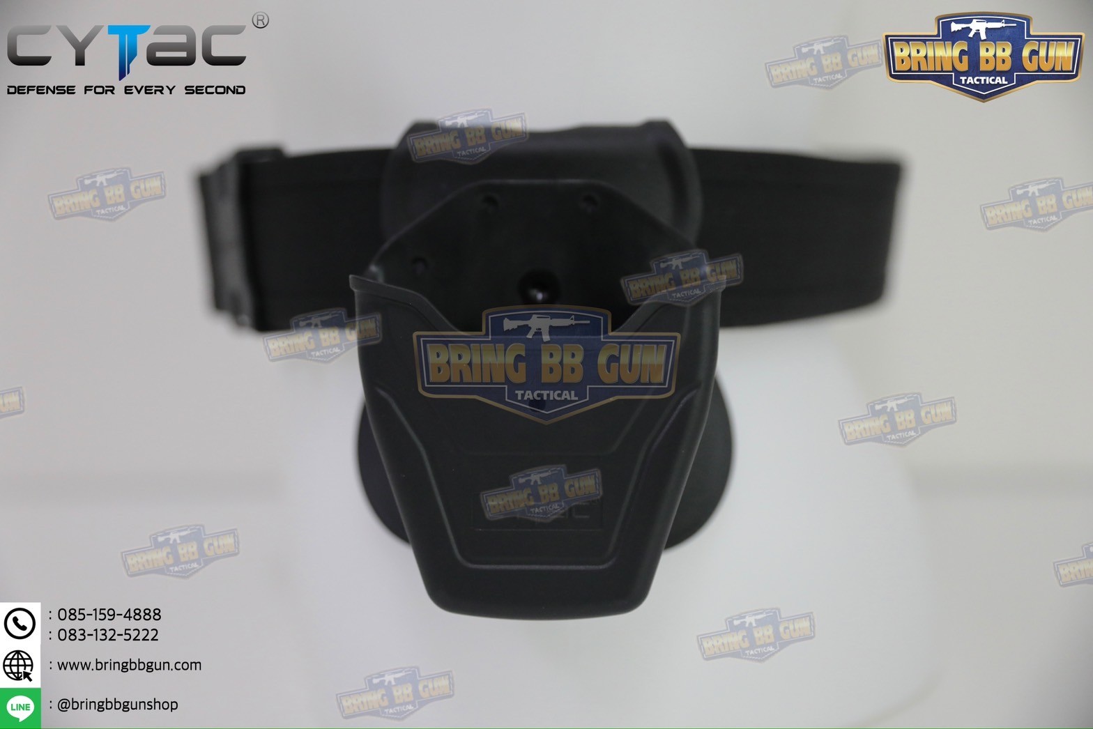 ซองกุญแจมือชนิดบานพับ รุ่น ไม่มีฝาปิด ยี่ห้อ Cytac (Handcuff Pouch) + กุญแจมือบานพับ