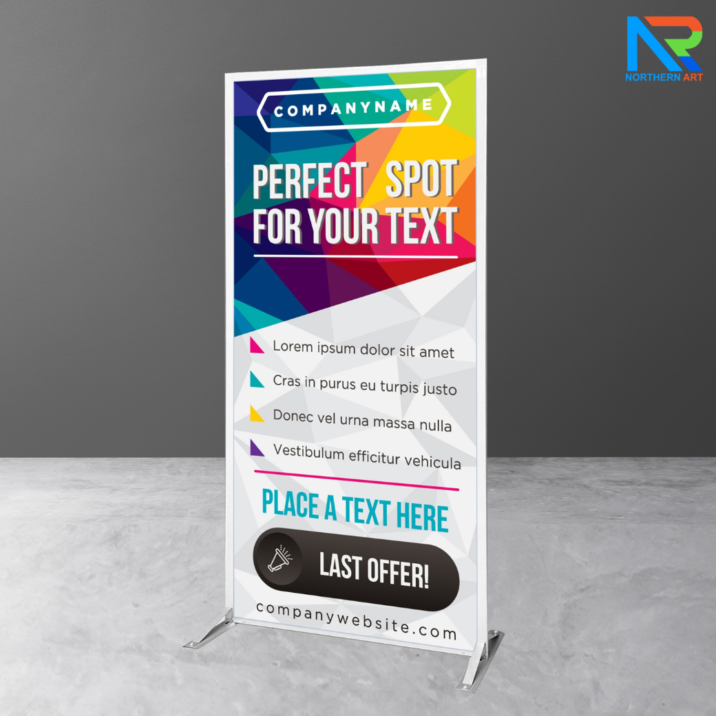 เช่าบอร์ดนิทรรศการ แบบตั้งเดี่ยว ขนาด (W)100 x (H)200 cm. พร้อมขาตั้ง โครงอะลูมิเนียม ถอดประกอบได้