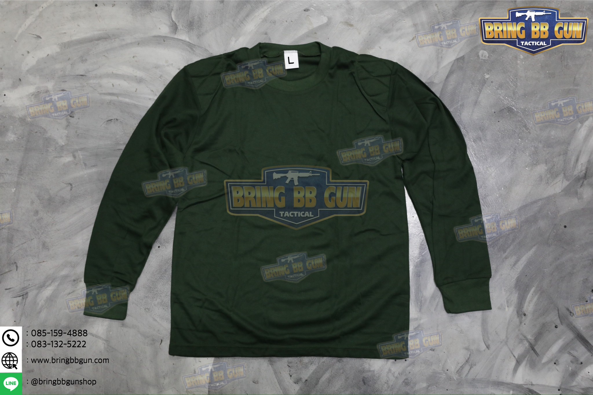 เสื้อยืดแขนยาว บุไหล่ คอกลม (ผ้า TC)