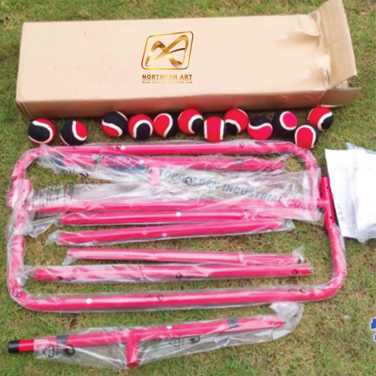 เกมส์ปาบอล ตั้งพื้น ขนาด (W)66 x (H)117 cm.ถอดประกอบได้ พร้อมลูกบอล 12 ลูก เล่นสนุกทุกที่ทุกเวลา