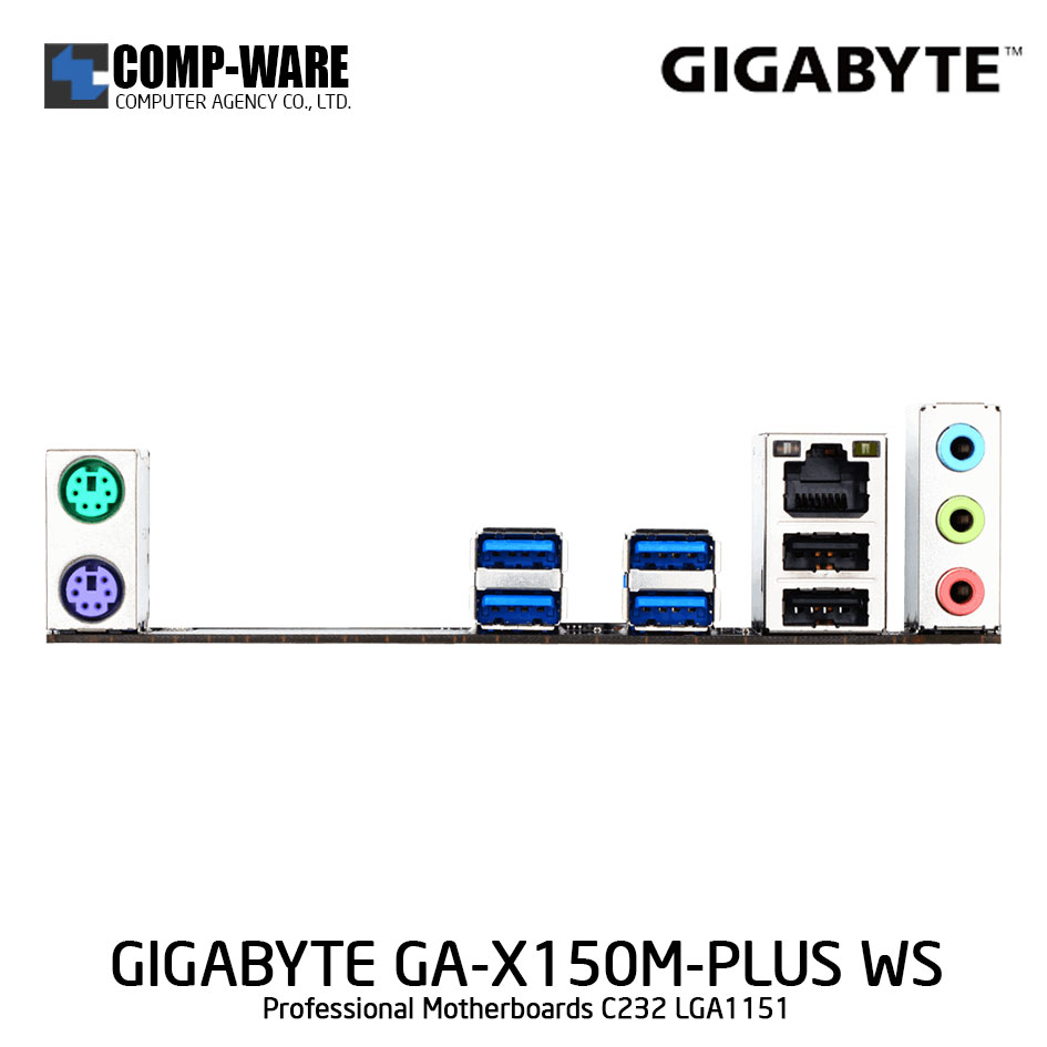 GIGABYTE GA-X150M-PLUS WS Professional Motherboards - C232 - Single socket board Support Xeon E3-1200 V5/V6 family